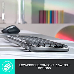 Logitech MX Mechanical Wireless Illuminated Performance Keyboard with Free Adobe Subscription, Linear Switches, Backlit Keys, Bluetooth, USB-C