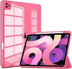 ProElite Case for iPad Air 11 Inch M4/M3/M2 2026/2025/2024, iPad Air 10.9 inch 5th/4th Gen & iPad Pro 11 inch 4th/3rd Gen 2022 case Cover, Transparent Smart Flip Cover with Pencil Holder, Lavender