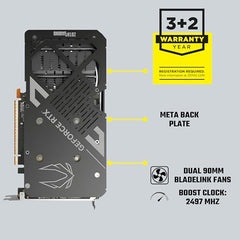 ZOTAC Gaming GeForce RTX 5060 Twin Edge 8GB Graphics Card - Black | 8 GB | DLSS4 | GDDR7 | PCIE 5.0 | SFF Ready | 3840 CUDA Cores | ZT-B50600E-10M | Only Graphics Card with 5 Year Warranty