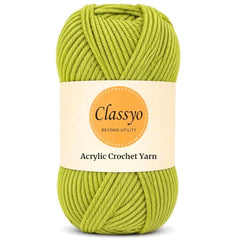 Classyo Acrylic Yarn for Crocheting (100gms x 1 Ball, 4ply) | Soft Wool Crochet Thread | Acrylic Hand Knitting Yarn | Wool for Crochet | For Sweater, Scarf, Hat, Baby Clothes, Purse, Gift Bags and DIY Crafts (Butter, Pack of 1)