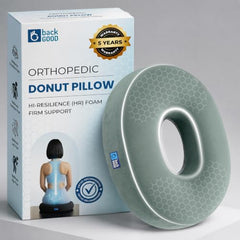 Donut Pillow for Tailbone Pain | 5-Year Warranty | Coccyx Cushion for Hemorrhoids, Piles, Fistula, Sciatica, Pregnancy Pain | Car Seat Cushion for Office Chair | Orthopedic Ring Pillow | Up to 100 Kgs
