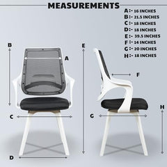 MRC Mono Ergonomic Office Chair (Mid-Back) – Revolving Breathable Mesh Desk Chair for Work from Home & Study–Lumbar Support & Heavy Duty Nylon Base (Grey & White)