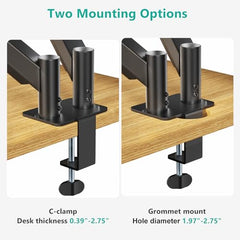 WALI Single Monitor Arm for 13-34 inch Screens (GSMP001N), Black
