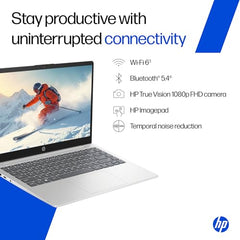 HP 15 Smartchoice, Intel Core Ultra 5 125H 12 TOPS, 24GB DDR5 (Upgradeable) 1TB SSD,Anti-Glare, FHD, 15''/39.6cm,Win11, M365*Office24, Silver, 1.65kg, FD1458TU, FHD Camera w/Shutter, Backlit AI Laptop