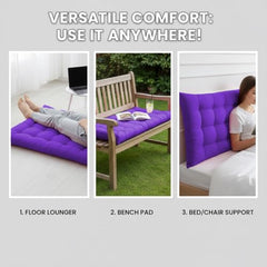 DADDY COOL Multipurpose Extra Long Rocking Chair Cushion for Outdoor and Indoor/Chair pad for Home & Office Chair Filling 18 x 50 Inch Pack of 1 Dark Green (Only Cushion)