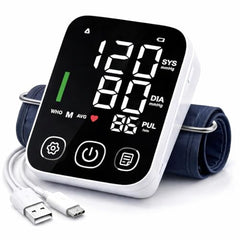 D MEDICARE® Rechargeable Blood Pressure Monitor for Home Use, Automatic Digital BP Machine with Large LED Display, USB Charging, Accurate Upper Arm BP Monitor (DMBP01-01)