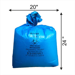 HEAN Bio Hazard Waste Disposal Bags, 20x24 inch, 75 Micron, Bio Medical Garbage Bags (Yellow - 10)