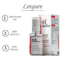 LensPure Lens Cleaning Solution | Perfect Lens Cleaner for Spectacles, Eyeglasses, Sunglasses, Camera Lenses and Binoculars- (200ml)
