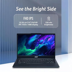 Acer TravelLite Thin Laptop AMD Ryzen 5 7430U (6-Core) |8GB RAM, 512GB SSD | 14" Full HD Anti-Glare Display |Privacy Shutter| Windows 11| MS Office | Metal Body | 1.34Kg | Black | 30 Months Warranty