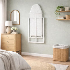 JAIMINI Home Foldable Wall Mounted Ironing Board | Space Saving Iron Table | Heavy Duty Frame, Smooth Ironing Surface, Easy Release Lever, Removable Cover | DIY Assembly