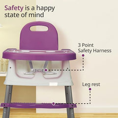 LuvLap 4 in 1 Convertible Baby High Chair with footrest, Convertible to High Chair, Low Chair, & Booster Seat, Essential for Baby Feeding (Green)