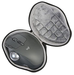 M.G.R.J® Portable Carrying Hard Case Cover for Logitech MX Ergo S/MX Ergo / M575 / M570 Wireless Trackball Mouse (Black)