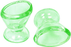 Soulvinee Superior, Smooth Edge,Glass Eye Wash Cup Transparent Eye Cup Eye Washing Cup Clear Eye Flush Cup Eye Washing Kit Portable Eye Rinsing Cup for Home Travel Use set of 2