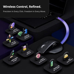 Keychron M6 Silent Wireless Gaming Mouse, 1000Hz Polling, Bluetooth 5.3/2.4GHz/Wired, PixArt 3311 Optical Sensor up to 12,000 DPI, Lightweight 3.03 oz(86g), Programmable, for Windows/Mac/Linux – Black