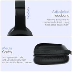 Zebronics Thunder Pro (2026 Upgrade) Wireless Headphones, BT v6.0, Up to 60h Playback, Dual Pairing, 40mm Drivers, ENC, Gaming Mode, Deep Bass, AUX & microSD, Rapid Charging (Black)