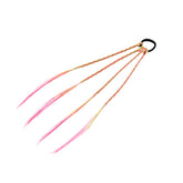 SYGA Girl Wig Headwear Kids Twist Braid Rope Ponytail Hair extension Styling Princess Baby Children Rubber Bands Hair Accessories (Gradient Two-Tone Powder)