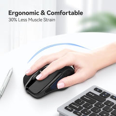 TECKNET Wireless Mouse, 2.4G Ergonomic Computer Mouse, 2600 DPI, Green