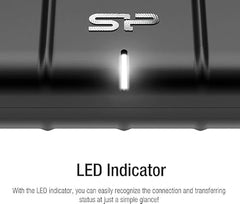 SP Silicon Power 2Tb Portable Ssd, USB-C, Aluminum Case USB 3.2 Gen 2 Type-C External Solid State Drive, Up to 520Mb/S, Bolt B75 Pro Series