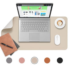 AROPANA Anti-Slip Extended Mouse Pad 90x45cm | PU Vegan Leather Desk Mat | Large Computer Desk Protector Pad with Suede Base for Keyboard, Laptop, Office & Home (Grey)