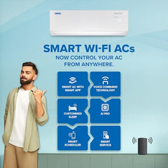 Blue Star 1.5 Ton 3 Star, Wi-Fi Smart Inverter Split AC (Copper, 5 in 1 Convertible Cooling, 4-Way Swing, Turbo Cool, Voice Command, IC318YNUS, White)