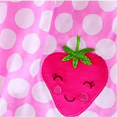 MOMISY Baby Girl Sleeveless Summer Frock A-Line Polka Dot with Strawberry Design-White and Pink,1 to 2 Years
