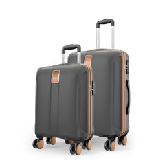 Safari Thorium Royale 8 Wheels Set of 2 Trolley Bags Hard Case Polycarbonate Luggage, TSA Lock, Wet Pouch Organized Interior, Suitcase for Travel, Trolley Bags for International Travel, Vanilla Tan