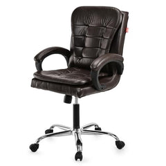 GOYALSON Mesh Back Revolving Chair for Office Home Swivel Desk Chair with Comfortable Seating & Wheels (1, Brown, Standard)