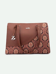 ZOUK Office Essential Bag | Jute | Vegan Leather Handcrafted Tote Bag With Double Handle Shoulder Strap | Bristel