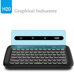 ETZIN Mini Wireless Keyboard,H20 with Touchpad, Colorful Backlit Small Wireless Keyb-oard,Full Size Touchpad, Handheld IR Remote Keyboard for Android TV Box Windows etc (EPL-600KM)
