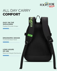 FOOTLOOSE by VIP Kinetic 30L Laptop Backpack (15.6"), 2 Compartments, Black