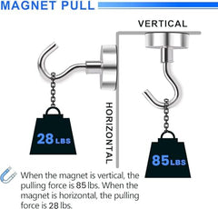 DIYMAG Magnetic Hooks 15pcs 30lbs Cruise Essentials 2026 Magnet Hook | Neodymium Heavy Duty Strong Magnets Hanging Ship Cabins Refrigerator Fridge Classroom Beach Vacation Kitchen Grills Home Tool