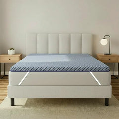 SleepyHug OrthoSoft Plus HR Foam Mattress Topper | 2 Inch Medium-Firm Support | Improves Back Support & Mattress Firmness | Quilted Cover | Anti-Skid Base | 78x72x2 Inches, Off-White