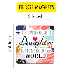 Gift for Daughter Birthday Special Birthday for Daughter Printed Cushion(12 inch X 12 inch with Filler with Keychian) Girls Pillow Daughters Day for Daughter and Girls AT-7