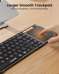 ProtoArc XK01 TP Foldable Keyboard with Touchpad, 0.65 in Keycaps, Gray