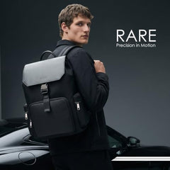 RARE RABBIT Gallardo 35L Water Repellent Backpack - Black Anti-Theft Business Travel Bag with 16" Laptop Compartment, Free Size