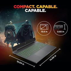 HP Smartchoice Victus, 14th Gen Intel Core i5-14450HX, 6GB RTX 3050, 24GB DDR5(Upgradeable) 512GB SSD, 144Hz, 300 nits, 15.6''/39.6cm, Win11, Office 24, Mica Silver, 2.3kg, fa2303/15tx, Gaming Laptop