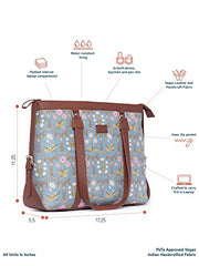 ZOUK Office Bag | Stylish Bags for Office Use | Laptop Bag 15.6 inch | Stylish Tote for Office Use | Purse for Women | Vegan Leather Handbag | Daily & Travel Use | Multicolor Mandala Print