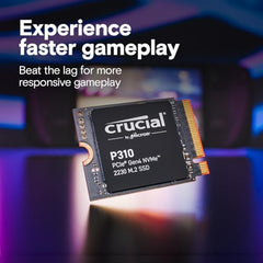 Crucial P310 SSD 2TB M.2 2230 NVMe PCIe Gen4 Internal SSD, Up to 7,100 MB/s, Compatible with Steam Deck, ASUS ROG Ally, MSI Claw & Microsoft Surface, Solid State Drive - CT2000P310SSD2