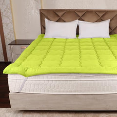 AVI Super Soft 500 GSM Microfiber Bed Mattress Topper for King Size 78x72 Inch | All Season Comfortable Sleep 2 Inch Thick Mattresses Padding King Size -(White, 6.5x6 Feet, 4 Corners Elastic Band)