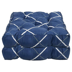 Kuber Industries Pack of 2 Square Chair Pad/Cushion|Quilted Microfiber Fabric & Solid Color|Soft & Comfortable Sitting|Size 45 x 45 x 7 CM (Grey)
