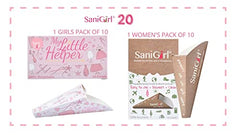 SaniGirl Pee Funnels for Women & Girls, Female Urination Device, 10+10 Pack