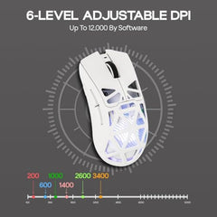 AULA SC620 Gaming Mouse, PAW3311 Sensor, 12000DPI, 1000Hz, Wired & Wireless