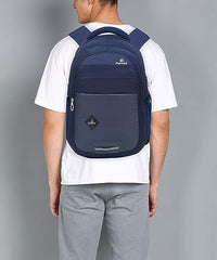 Martucci 36L Spacious Lightweight Polyester Laptop Backpack Unisex/College/School/Travel Backpack/Business Bag/Unisex Travel Backpack with Rain Cover (Compatible with upto 17 inch laptop)(Navy Blue)