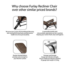 FURLAY Alloy Steel Recliner Chair Cloudy Apple Red