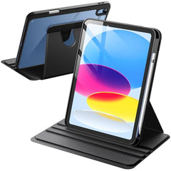 JETech 360° Rotating Case for iPad (A16) 11th/10th Gen, Navy