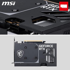 MSI GeForce RTX 5060 8G Ventus 2X OC Graphic Card - NVIDIA GeForce RTX 5060 GPU, 8GB GDDR7 128-bit Memory, 28 Gbps, PCI Express Gen 5 x16 Interface, Upto 2527 MHz, TORX Fan 5.0