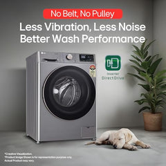 LG 9 Kg, 5 Star, AI Direct Drive Technology, Wi-Fi, Steam+ with Wrinkle Care, Fully Automatic Front-Loading Washing Machine (FHP1209Z7P, Intelligent & Convenient Fabric Care, Allergy Care, Platinum)