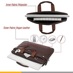 Zipline Laptop bags for men office use | Faux Leather Laptop Bag for Man - Fits 14/15.6/16 inch Laptop, Macbook, Macbook Pro Messenger Bags for Mens (1-Tan Bag)