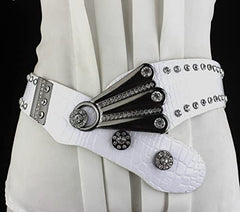 SYGA Women Waist Belt Fashionable Waist Belt for Girls 80-100cm Retro Ladies Waist Belt For Jeans Short & Long Dress Skirt Sweater Shirt -Black