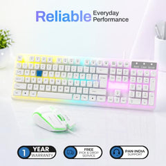 EVM EnHawk Wired Gaming Keyboard & Mouse Combo | RGB Backlit Keyboard | 6-Button Gaming Mouse | Adjustable DPI | 1 Year Warranty (EVM-WDKM-315-EnHawk)